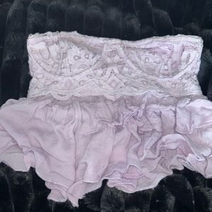 Free People strapless flowy corset top size medium